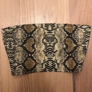Snakeskin bandeau top